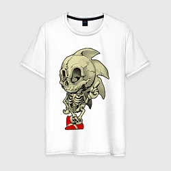 Футболка хлопковая мужская Sonic skeleton, цвет: белый