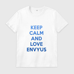 Футболка хлопковая мужская Keep Calm & Love Envyus, цвет: белый