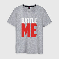 Футболка хлопковая мужская Battle Me, цвет: меланж