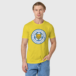 Футболка хлопковая мужская Leicester City FC, цвет: желтый — фото 2