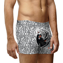 Трусы-боксеры мужские Yin Yang Tigers, цвет: 3D-принт — фото 2
