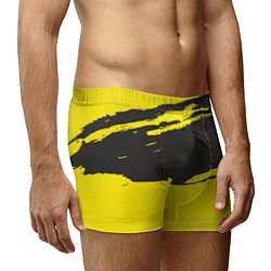 Трусы-боксеры мужские Чёрно-жёлтый, цвет: 3D-принт — фото 2