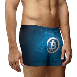 Трусы-боксеры мужские Bitcoin Blue, цвет: 3D-принт — фото 2