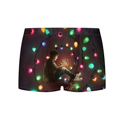 Трусы-боксеры мужские Парень с лампочками, цвет: 3D-принт