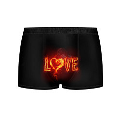 Трусы-боксеры мужские Love & Flame, цвет: 3D-принт