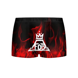 Трусы-боксеры мужские Fall Out Boy: Red Flame цвета 3D-принт — фото 1