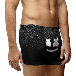 Трусы-боксеры мужские Marshmello Black, цвет: 3D-принт — фото 2