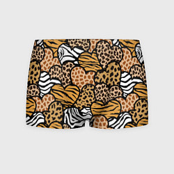 Мужские трусы Сердца из шкур африканских животных