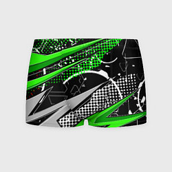 Мужские трусы Black and green corners