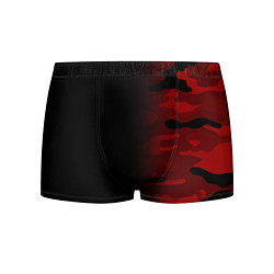 Трусы-боксеры мужские RED BLACK MILITARY CAMO, цвет: 3D-принт