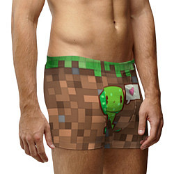 Трусы-боксеры мужские Minecraft Creeper, цвет: 3D-принт — фото 2