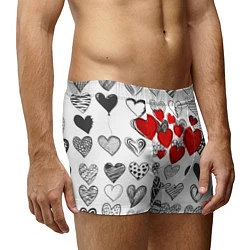 Трусы-боксеры мужские Сердца, цвет: 3D-принт — фото 2