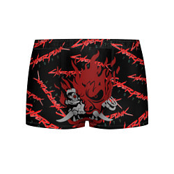 Трусы-боксеры мужские Cyberpunk2077 red samurai, цвет: 3D-принт