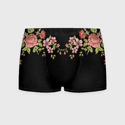 Трусы-боксеры мужские Цветы, цвет: 3D-принт