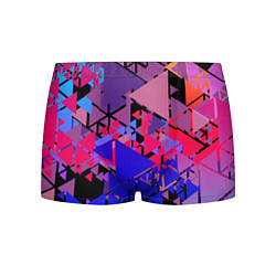 Трусы-боксеры мужские Треугольники, цвет: 3D-принт