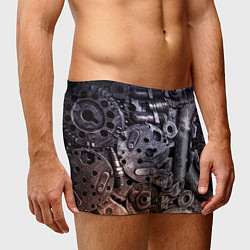 Трусы-боксеры мужские СТИМПАНК МЕТАЛ, цвет: 3D-принт — фото 2