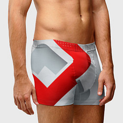 Трусы-боксеры мужские 3D SPORT STYLE RED WHITE, цвет: 3D-принт — фото 2