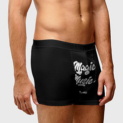 Трусы-боксеры мужские Magic Music Record White on Black, цвет: 3D-принт — фото 2