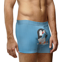 Трусы-боксеры мужские Пингвин, цвет: 3D-принт — фото 2