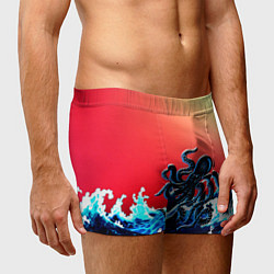 Трусы-боксеры мужские Кракен в Море Градиент, цвет: 3D-принт — фото 2