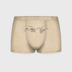Трусы-боксеры мужские Сотворение Адама - гранж, цвет: 3D-принт