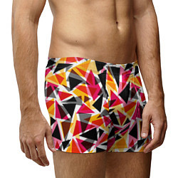 Трусы-боксеры мужские Разноцветные треугольники, цвет: 3D-принт — фото 2