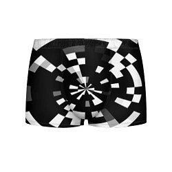 Трусы-боксеры мужские Черно-белый фон иллюзии, цвет: 3D-принт