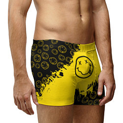 Трусы-боксеры мужские Nirvana Smile Нирвана Рваный Паттерн, цвет: 3D-принт — фото 2