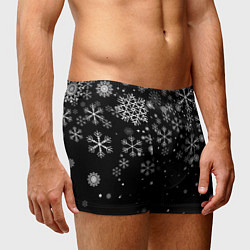 Трусы-боксеры мужские Снежинки - С Новый год, цвет: 3D-принт — фото 2