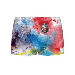 Трусы-боксеры мужские Красочный лев на цветном облаке, цвет: 3D-принт