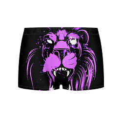Трусы-боксеры мужские Neon pink lion, цвет: 3D-принт