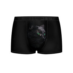Трусы-боксеры мужские Черна кошка с изумрудными глазами, цвет: 3D-принт