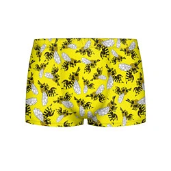 Трусы-боксеры мужские Пчелы на желтом, цвет: 3D-принт