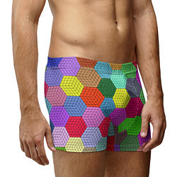 Трусы-боксеры мужские Геометрический узор Pattern, цвет: 3D-принт — фото 2