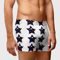 Трусы-боксеры мужские Звёзды в цветах флага России, цвет: 3D-принт — фото 2