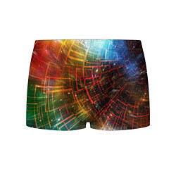 Трусы-боксеры мужские Portal - Neon Space - туннель из энергетических па, цвет: 3D-принт