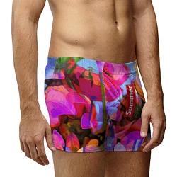 Трусы-боксеры мужские Красочный летний цветочный паттерн Summer color pa, цвет: 3D-принт — фото 2