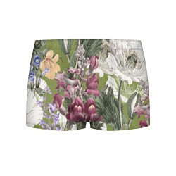 Трусы-боксеры мужские Цветы Ностальгический Весенний Узор, цвет: 3D-принт
