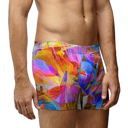 Трусы-боксеры мужские Красочный цветочный паттерн Лето Colorful floral p, цвет: 3D-принт — фото 2