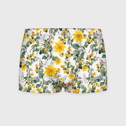 Мужские трусы Цветы Жёлтого Цвета