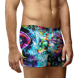 Трусы-боксеры мужские Красочный космос, цвет: 3D-принт — фото 2