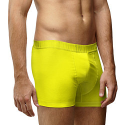 Трусы-боксеры мужские Однотонный неоновый лимонный желтый тон, цвет: 3D-принт — фото 2