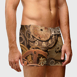 Трусы-боксеры мужские Механистическая композиция из металлических детале, цвет: 3D-принт — фото 2