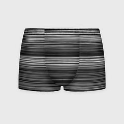 Трусы-боксеры мужские Black and white thin stripes Тонкие полосы, цвет: 3D-принт