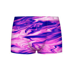 Трусы-боксеры мужские Розово-фиолетовый мраморный узор, цвет: 3D-принт