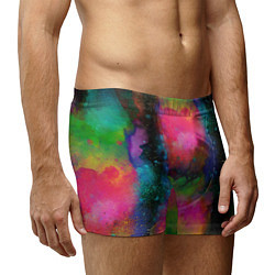Трусы-боксеры мужские Разноцветные брызги кляксы, цвет: 3D-принт — фото 2