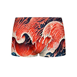 Трусы-боксеры мужские Великая красная волна, цвет: 3D-принт