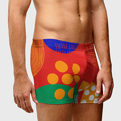 Трусы-боксеры мужские Геометрические фигуры - абстракция, цвет: 3D-принт — фото 2