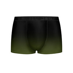 Трусы-боксеры мужские Черный и хвойный зеленый градиент, цвет: 3D-принт
