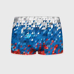 Мужские трусы Полигональный флаг России!